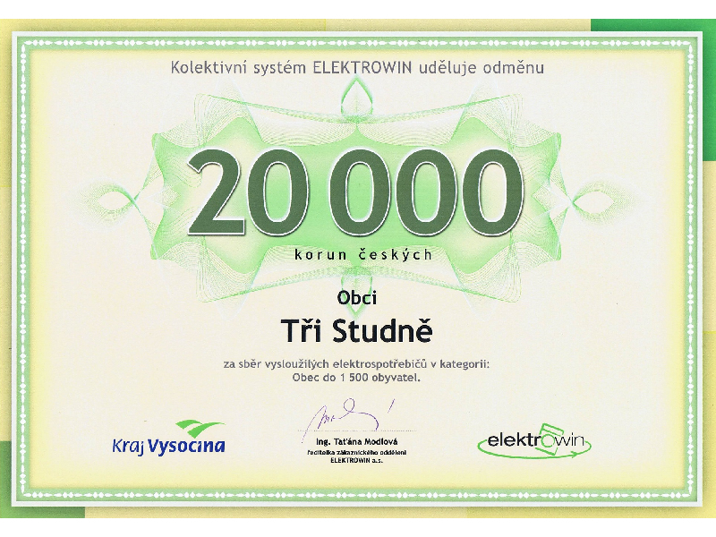 Odměna 20 000 Kč za sběr vysloužilých elektrospotřebičů